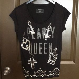 All Saints black “Pearly Queen” tee